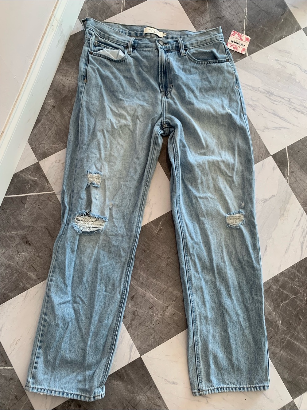 Light Wash Relaxed Distressed Women's Jeans